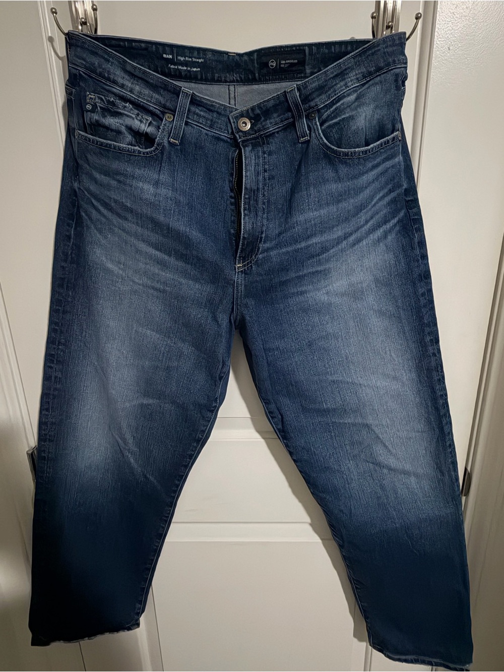 Ag Adriano Goldschmied high rise straight jeans